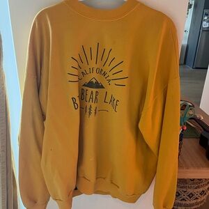 Hanes Women's Yellow Crew Neck Sweater